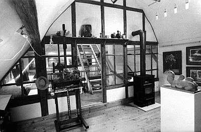 The painting studio, The painting studio in the first floor, &copy;opyright 1994, Sylvio Wyszengrad