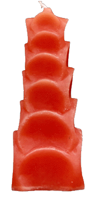 Sculpture candle Fontana, 5.9 by 2.4 by 2.4 in., burns approx. 25 hours