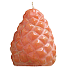 Sculpture candle Pine cone candle, 3.9 by 3.1 by 3.1 in., burns approx. 25 hours