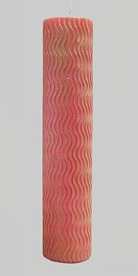 Sculpture candle Moir&eacute;, 8.7 by 1.8 by 1.8 in., burns approx. 35 hours