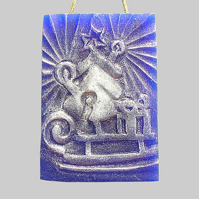 Wax pendant Christmas, 3.3 by 2.4 in., burns approx.  hours