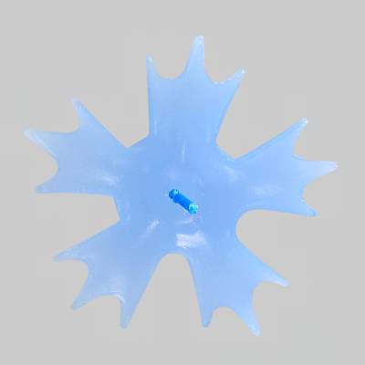 Floating candle Star, blue, 3.1 by 3.1 in., burns approx. 3 hours