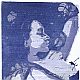 Michael Daum, Liegende ( in blau), 2003, Farbholzschnitt auf Papier, 25,0 cm x 35,0 cm