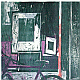 Michael Daum, Galerie Mendl, 1994, Farbholzschnitt auf Papier, 50,0 cm x 70,0 cm