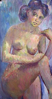 Michael Daum, Zuh&ouml;rende, 2010, Eitempera auf Hartfaser, 48,0 cm x 95,0 cm