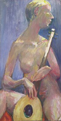 Michael Daum, Die Musik, 2010, Eitempera auf Hartfaser, 48,0 cm x 95,0 cm