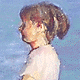 Michael Daum, Frau mit Kinderwagen, 2006, Eitempera auf Leinwand, 80,0 cm x 60,0 cm