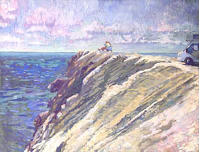 Michael Daum, Gran Tourismo, 1996, Eitempera auf Leinwand, 130,0 cm x 100,0 cm