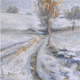 Michael Daum, Village of wax pendantshausen in winter, 2010, egg tempera on canvas, 31.5 in. by 23.6 in.
