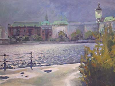 Michael Daum, Nach dem Regen, 2008, Eitempera auf Leinwand, 80,0 cm x 60,0 cm