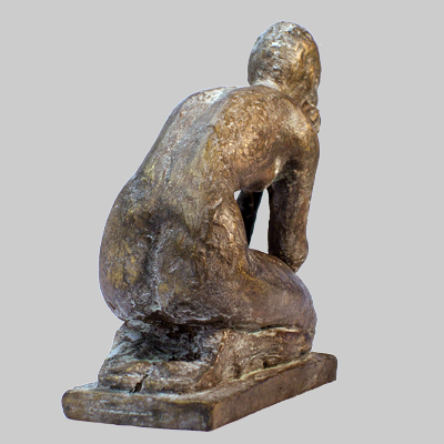 Angelika Kienberger, In Gedanken, klein , 2006, Bronze, 10x4,5x10 cm