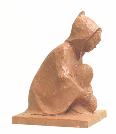 Angelika Kienberger, Kind, 2000, Gie&szlig;keramik, 13x9x9  cm