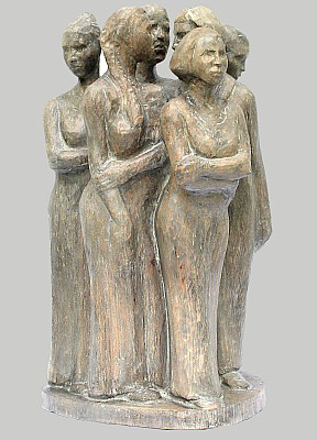 Angelika Kienberger, Warten, 2006, Ulme, 35x20x17 cm