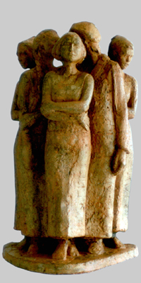 Angelika Kienberger, Waiting , 2002, Steinguss, 46x27x25 cm